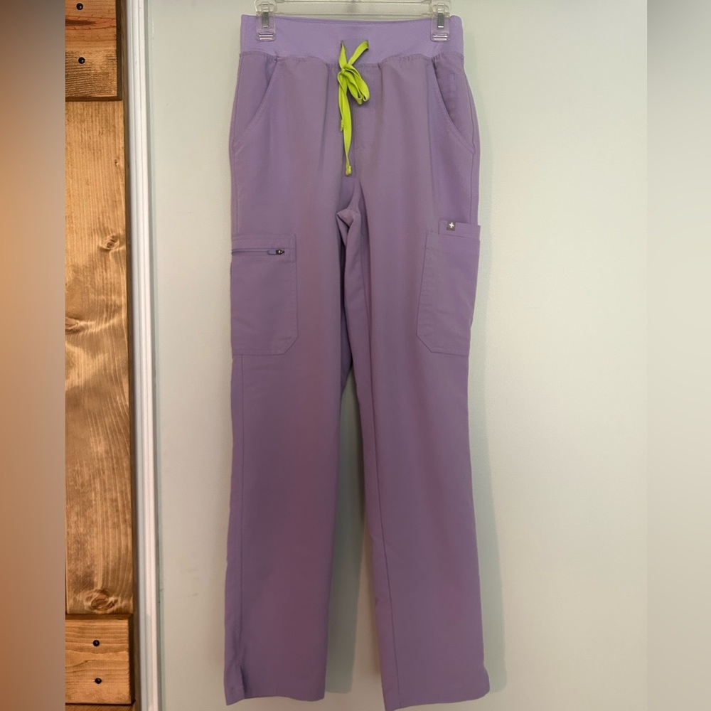 FIGS women’s Lavender Dew High Wasted Skinny Yola Pants Small Tall